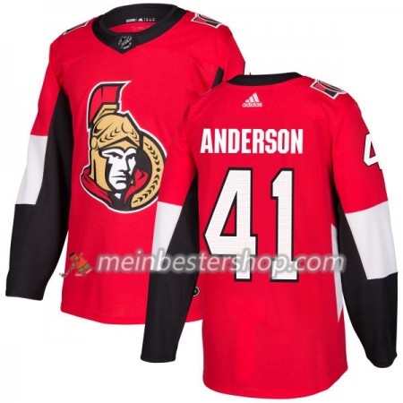 Ottawa Senators Craig Anderson 41 Adidas 2017-2018 Rot Trikot Authentic - Herren